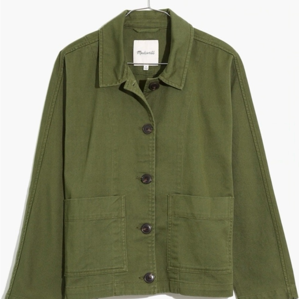 Madewell women’s drapey pomeray chore jacket, size L, new with tags